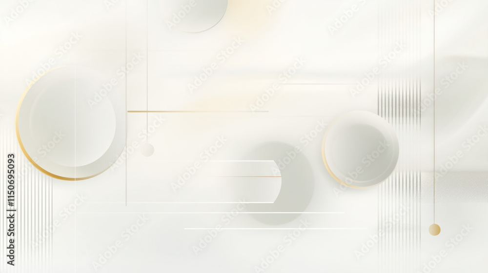 Poster abstract light background with circles