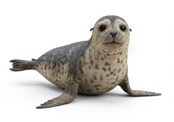 A 3D realistic rendering of a seal with detailed skin, smooth texture, and lifelike features


