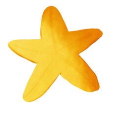 yellow star isolated on white background