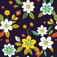 Vibrant Floral Seamless Pattern 