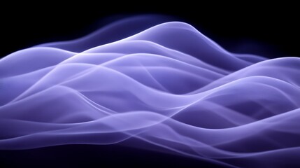 Obraz premium Abstract Purple Wave Forms Flowing Dark Background