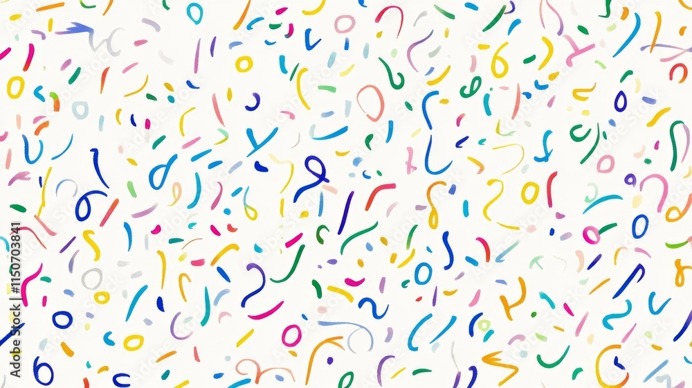 Aufkleber Colorful Abstract Background with Swirls and Curvy Shapes Design