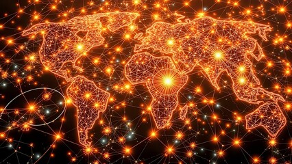 Orbital Perspective: Earth from Space, City Lights at Night