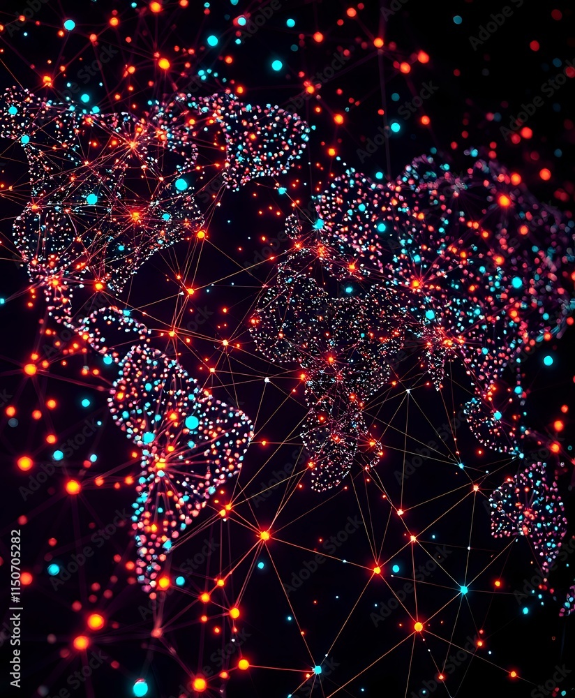 Poster quantum internet traffic patterns from space