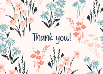 Vector floral design. Template for card, poster, flyer, cover, home decor and other