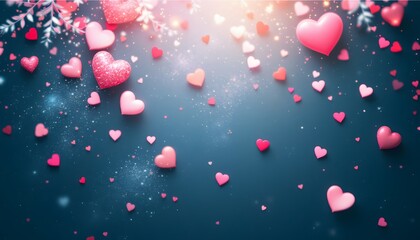 Soft and Delicate Valentine&rsquo;s Background in Pink and Red