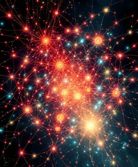 Obraz premium Cybernetic Art Nouveau Neural Network