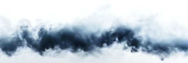 Fototapeta premium Abstract dark smoke wave on a light background, creating a dynamic visual effect.