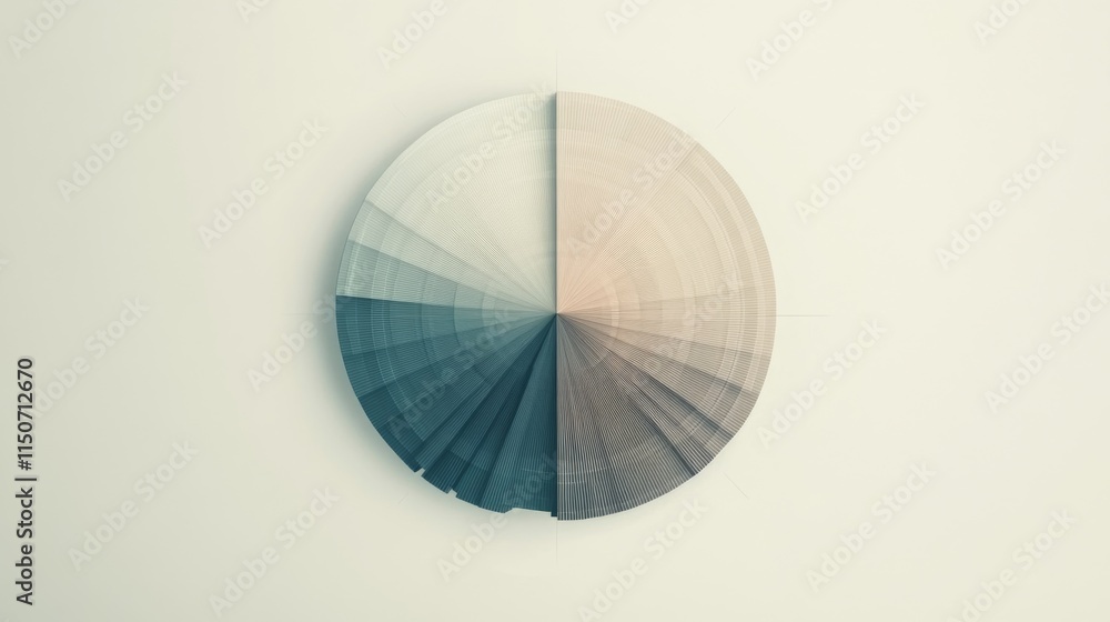 Poster Abstract Circular Design with Gradient Shades and Geometric Patterns