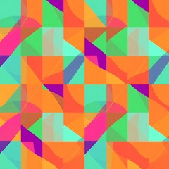 Geometric Abstract: Vibrant, colorful, and modern geometric pattern. Perfect for background, wallpaper, design, and branding.  