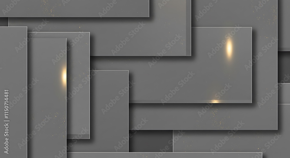 Poster gray geometric abstract background. layered squares and rectangles. modern minimalist design.
