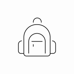 backpack school icon sign vector