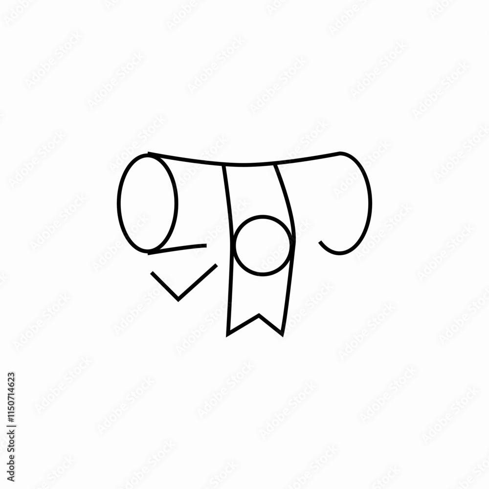 Poster document script icon sign vector