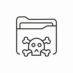 folder bug hack icon sign vector
