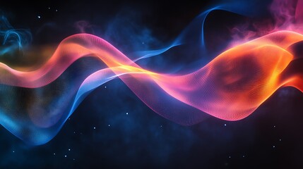 Obraz premium Abstract Colorful Waves Flowing Through Space