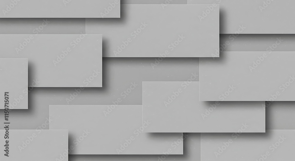 Aufkleber gray rectangles form a geometric abstract pattern. layered design with a textured background surface
