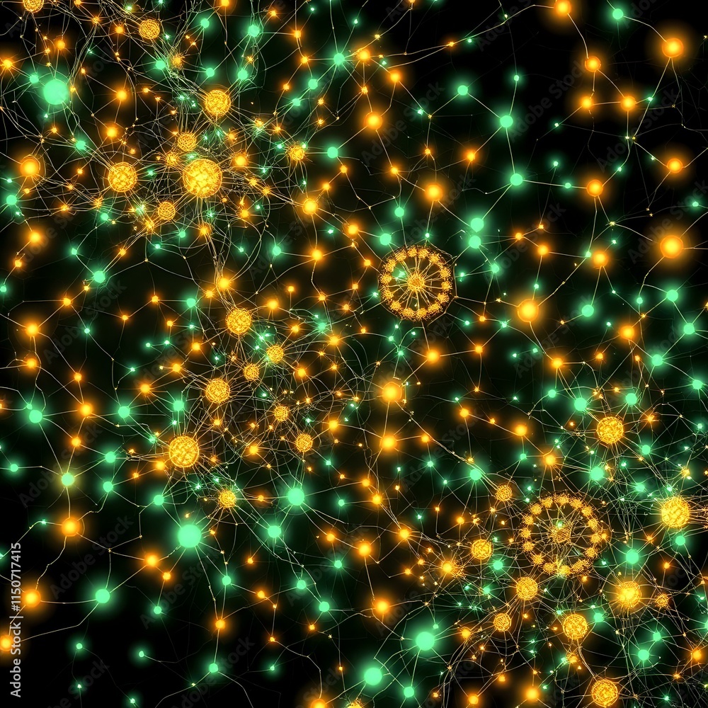 Poster abstract data network stock image