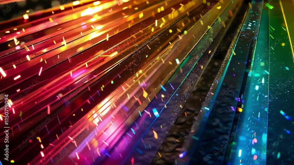 Poster a rainbow of luminous colors showcasing the diversity and unity of the electroweak force.