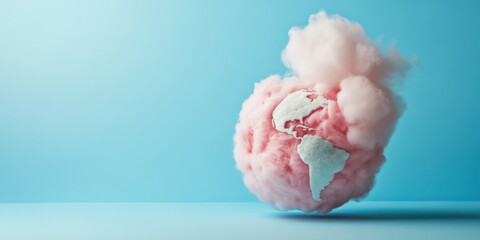 Imaginary World An Enchanting Cotton Candy Globe Concept That Captures Your Attention