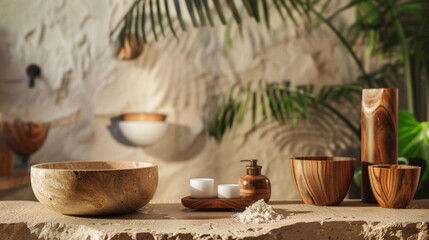 Rustic kitchen decor with wooden elements