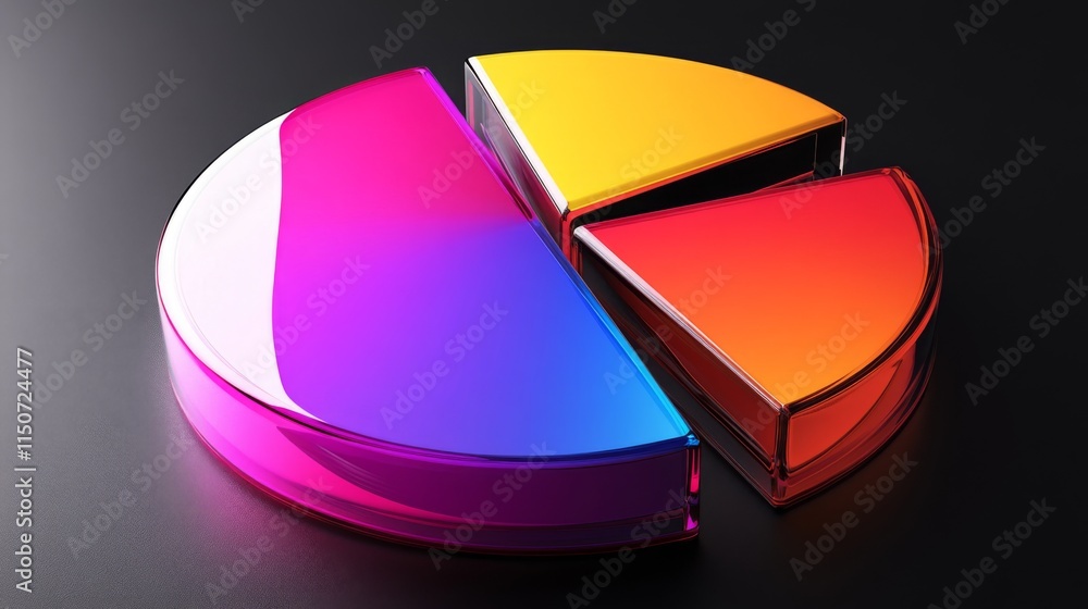 Aufkleber Colorful Geometric Shapes Representing Data Visualization Concept