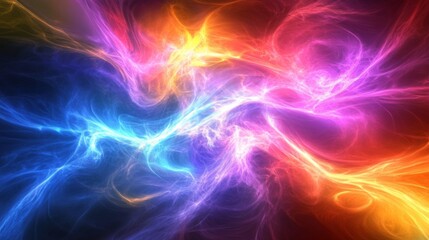 Colorful Abstract Swirls of Light and Energy in Motion