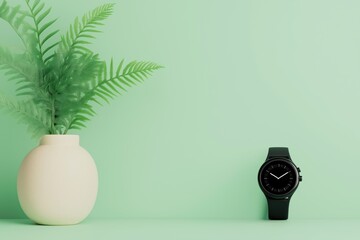 Smartwatch displaying health metrics for modern wellness tracking and tech integration