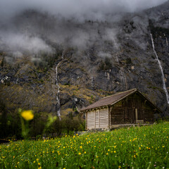 Old Swiss farming building.