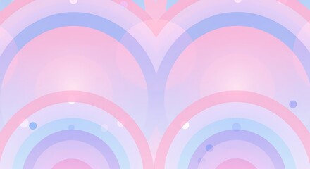 Fototapeta premium Soft pastel rainbow colored abstract background with gradient arches and bokeh, concept for graphic design, digital art and creative template