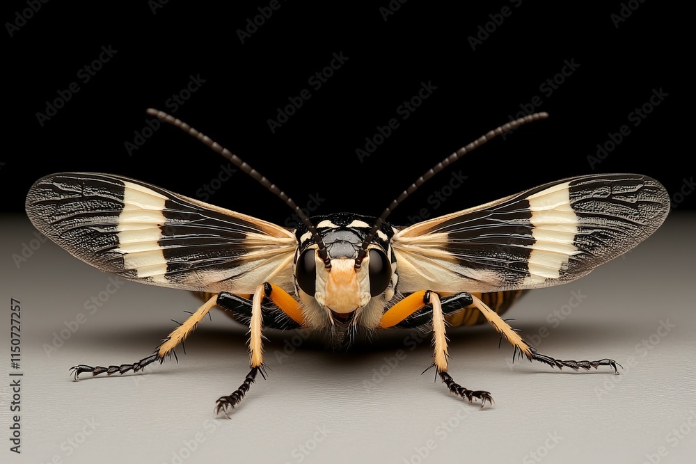 Poster unique close-up view of a striking insect showcasing intricate patterns and natural colors