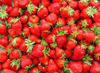 fresh strawberry as food background