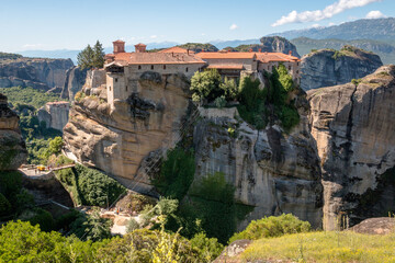 Views of the Meteora monasteries in Greece