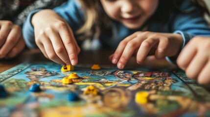 child playing with puzzle pieces
