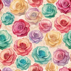 seamless pattern rose.