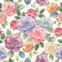 seamless pattern rose.