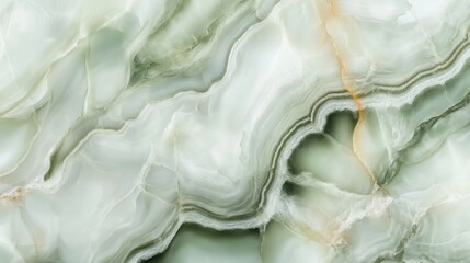 Fototapeta premium Tranquil Green Onyx with Flowing Patterns and Natural Veins