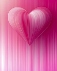 Heart shape with smooth pink gradient background creates a romantic and dreamy ambiance suitable for various themes