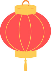 Obraz premium Chinese Lunar new year lantern flat design isolated