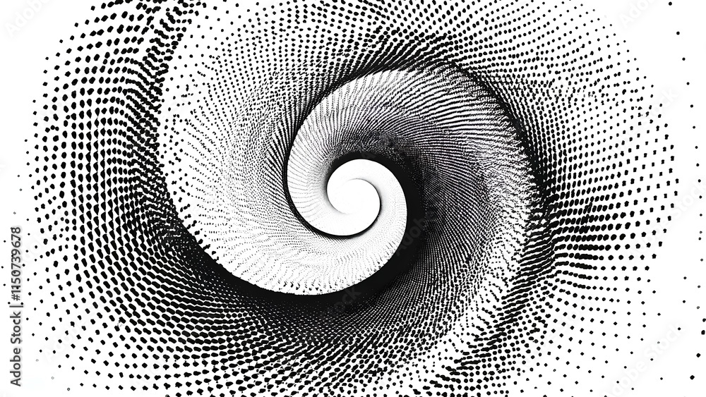 Poster optical texture: swirled grunge pattern with dotted circles. abstract halftone wavy dotted backgroun
