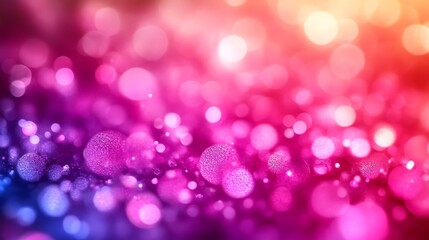 Abstract Pink Purple And Blue Bokeh Lights Background