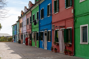 Fototapeta premium colorful houses in island
