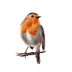 Robin bird illustration without background