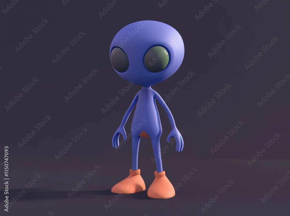 Poster 3d render of a person with a smile