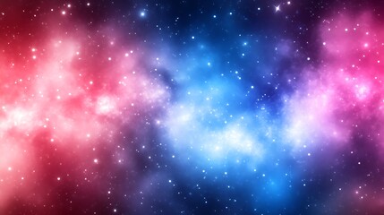 Obraz premium A cosmic nebula showcasing vibrant pink and blue hues