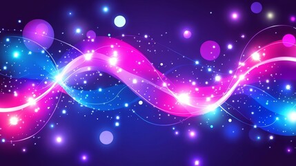 Fototapeta premium A digital background with rounded colored lines. Depicts a space of information flow. Shows big data visualization. Rendered in 3D.