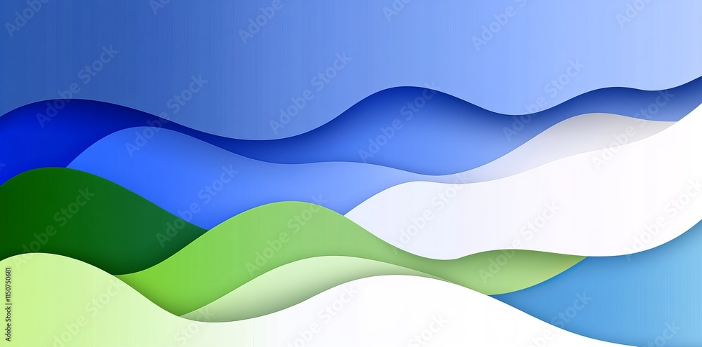 Poster an abstract vision of future digital technology, featuring smooth blue lines in the background along