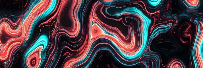 Fototapeta premium Elegant and abstract risographic illustration of swirling water in various tones, creating a sense of fluidity and motion. Stock