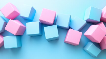 Obraz premium An abstract design with a textured pattern of geometric shapes in pastel shades, producing a vibrant and modern visual effect.