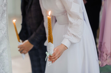 Candlelit Wedding Ceremony with Bride and Groom in Attendance