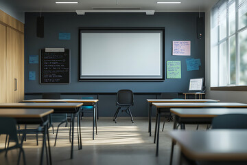 Empty Classroom Ready for Learning